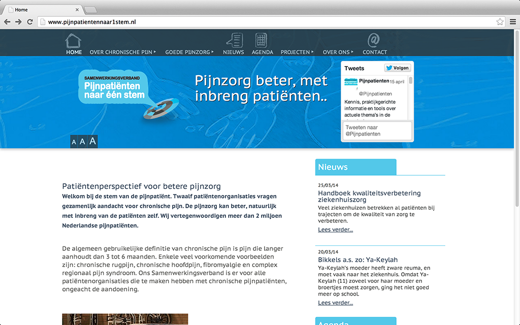 Stichting Pijnpatienten naar 1 stem